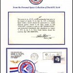 Несанкционированный почтовый конверт «Аполлона-15» за номером 223 из коллекции Дэвида Скотта, побывавший на поверхности Луны, с сертификатом подлинности